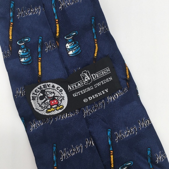Vintage Atlas Design Disney paint Mickey silk tie - Picture 6 of 7